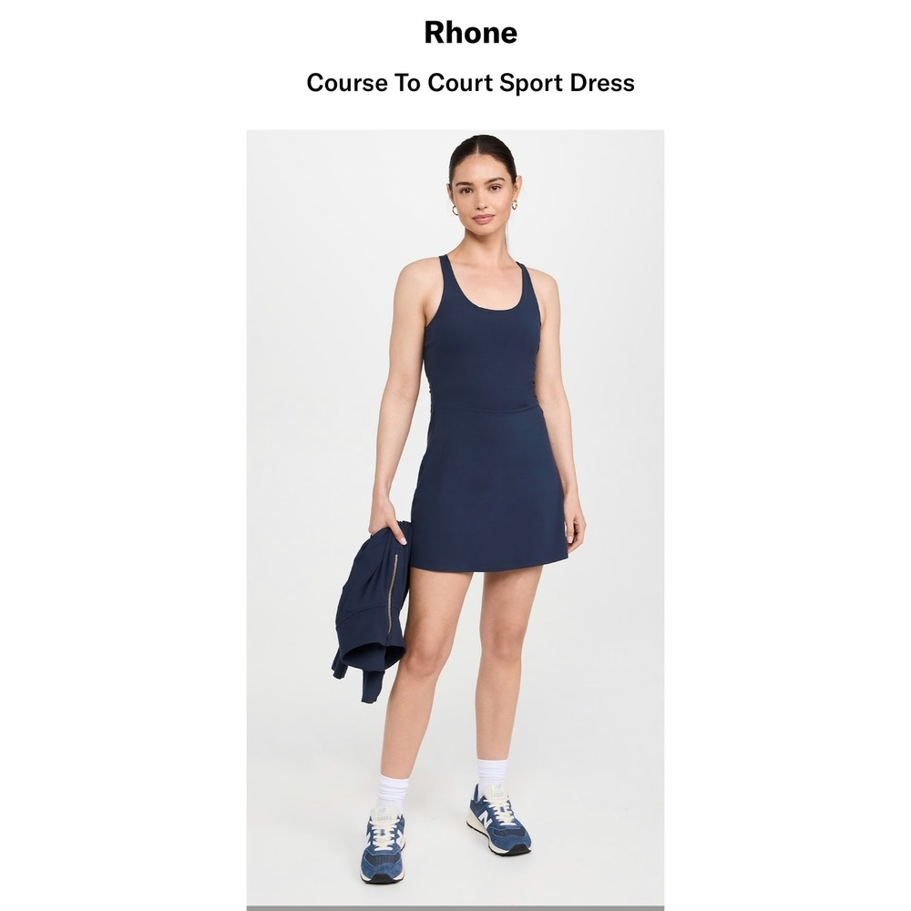 Rhone Navy Blue Course To Court Sport Dress Racerback Tennis Golf Dress Workout